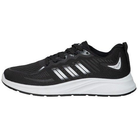 Adidas running shoes black and white pair